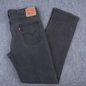 Levi's 514 Straight Fit Jeans Mens 36x36 Black Faded Denim Pants